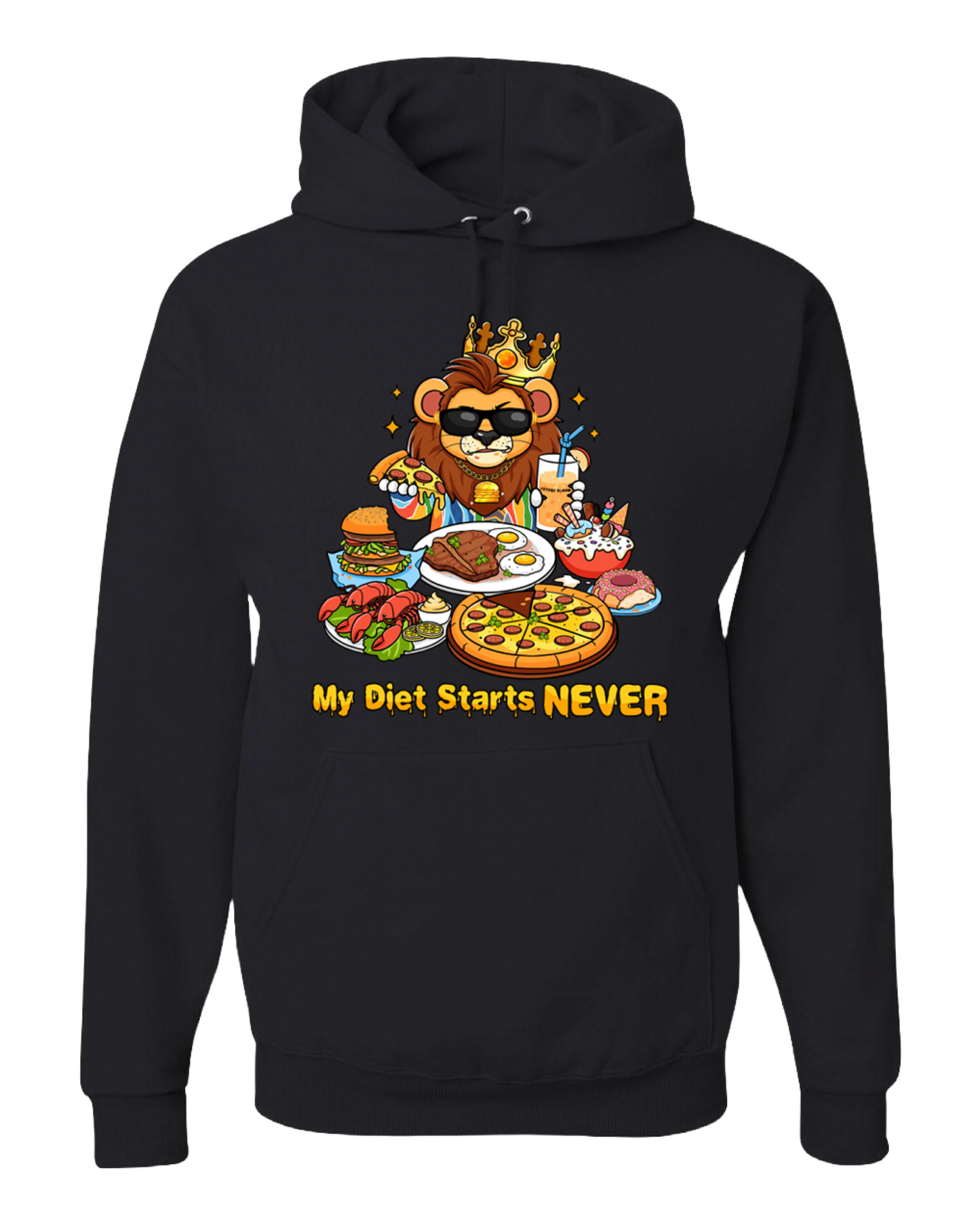 HOODIE MY DIET STARTS NEVER