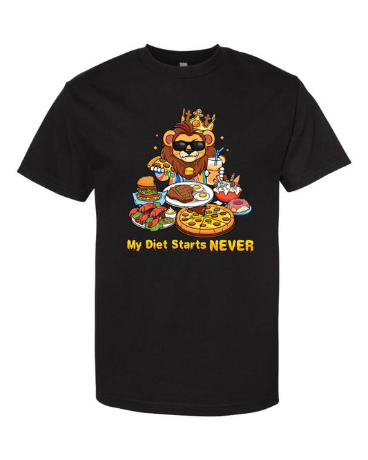 T-SHIRT MY DIET STARTS NEVER